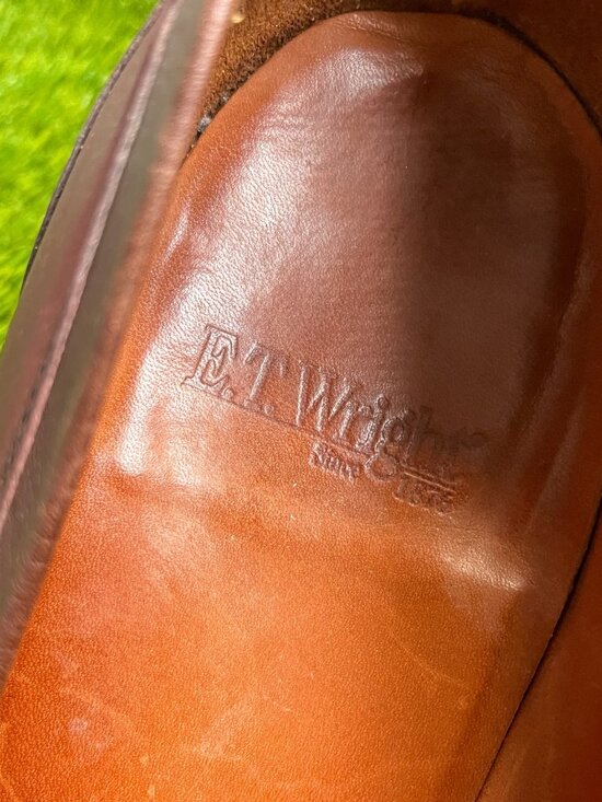 E.T. Wright Mens Size 12 Brown Classic Slip-On Leather Buckle Strap Loafer Shoes main image 5
